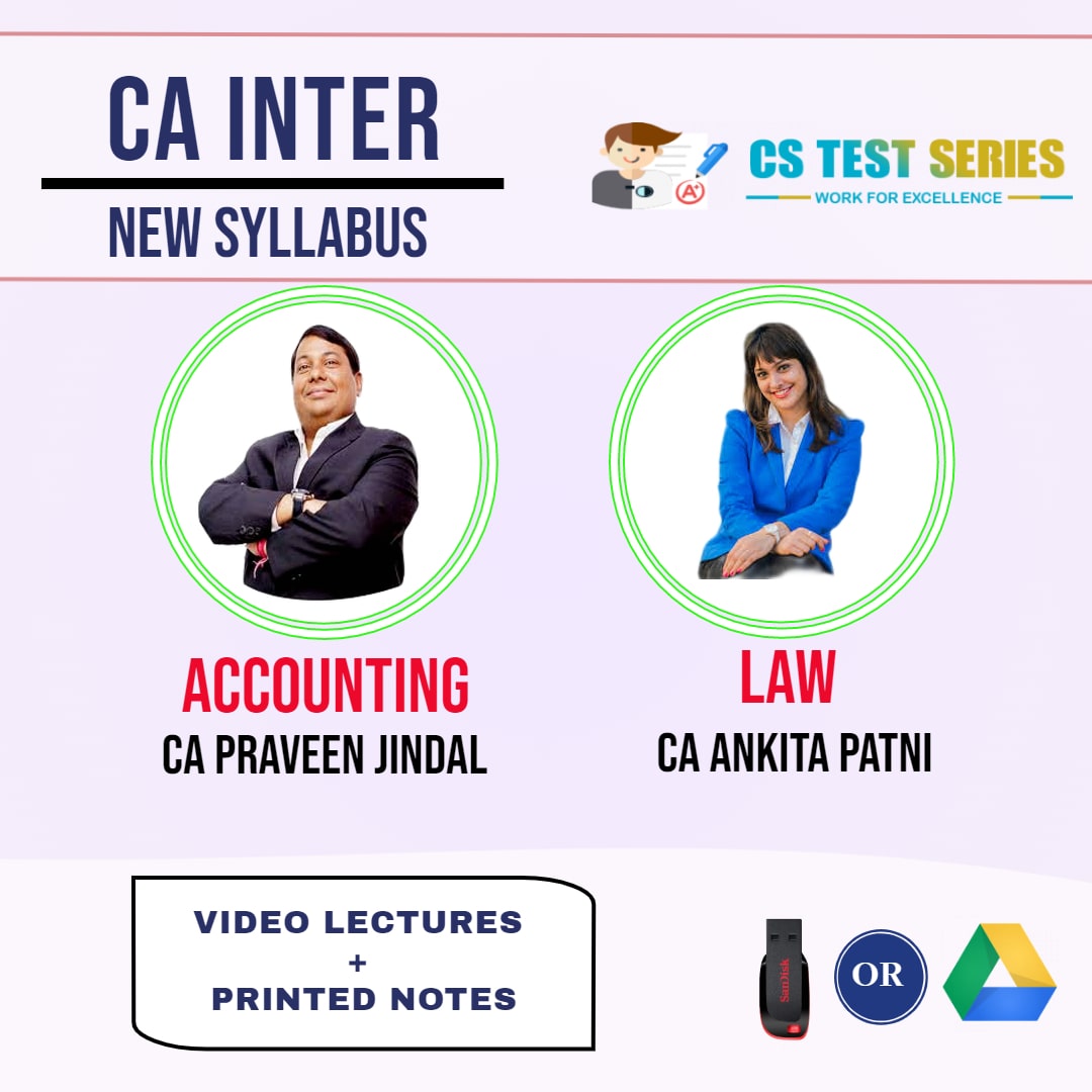 CA INTERMEDIATE COMBO ACCOUNTING AND CORPORATE AND OTHER LAWS COMBO Full Lectures By CA Pravin Jindal   CA Ankita Patni